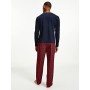 Tommy Hilfiger CN LS Pant Woven Set Print Pigiama, Logo Sparso Rosso Primario, LG Uomo