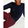 Tommy Hilfiger CN LS Pant Woven Set Print Pigiama, Logo Sparso Rosso Primario, LG Uomo