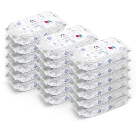 Marchio Amazon - Mama Bear Sensitive Salviette umidificate per bebè - 18 confezioni x 60 salviette (1008 pezzi)