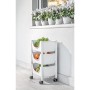 Guzzini Kitchen Active Design Hold&Roll Carrello, Bianco, 44,5 x 30,5 x h69 cm