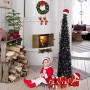 N&T NIETING - Albero di Natale artificiale, pieghevole, 1,5 m, colore: Nero