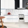 Carta da Parati Adesiva Bianco Perlato Carta Adesiva per Mobili Pellicola Impermeabile Vinile Adesivi da Cucina in PVC Bagno Dur