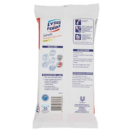 Lysoform Salviette Igienizzanti per Superfici alla fragranza di Limone, Megapack da 10 confezioni, 300 salviette