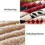 Catalonia - Coperta natalizia in stile sherpa, 130 x 150 cm, motivo natalizio, calda e soffice, coperta decorativa per letto e d