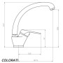 OGOMONDO Miscelatore Oslo Orientabile Ottone Colorato per Lavello Cucina