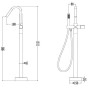 Gruppo Vasca 002 Rubinetto Incasso A Pavimento Per Vasche Free Standing In Ottone Design