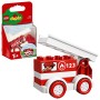 LEGO Duplo My First Autopompa Camion a 4 Ruote, Include Decorazioni di Passeggeri e 1 Scala sul Tetto per Ispirare il Gioco di F