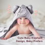 Momcozy Set Asciugamano per Bambini 8 pz, Set Asciugamano Neonato con Cappuccio, 2pz Accappatoio Neonato 76x76cm e 6pz Quadrati 