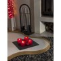 Konstsmide 1977-550 / Set di 4 candele in cera rosso con effetto di cera sciolta / 4 diodi bianco caldi/a batteria