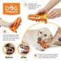 Natural Dog Treats Spazzolino de Denti e Dentifricio Set per Cani, Pulizia Dentale 100% Naturale Gomma Giocattolo da Masticare