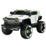 FP-TECH Auto ELETTRICA per Bambini Macchina Jeep 2 POSTI 4WD 12V con Telecomando USB MP3 (Bianco)