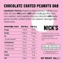 NICKS Peanut n Fudge, barretta di cioccolato al latte con arachidi e caramelle, senza zuccheri aggiunti, senza glutine, 20 x 40g
