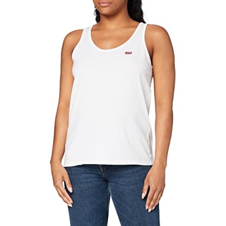 Levi's Essential Tank Canottiera Sportiva, White +, M Donna