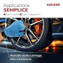 Alclear 950013IF Guanto Pulente in Microfibra per Cerchioni Migliore dei Detergenti Chimici, 26 x 12 cm, Blu