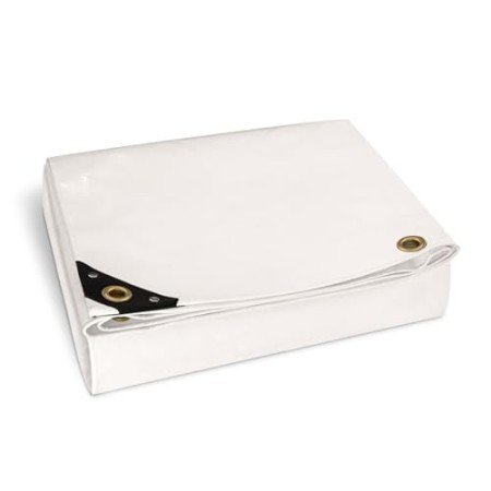 Nemaxx Telone Premium PLA32 300x200 cm - Telo Isolante, Protettivo Bianco con Occhielli, in PVC 650 g/m² - Impermeabile, antist