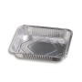 Vaschetta alluminio - Confezione da 40 vaschette rettangolari argentate con bordo G monouso per alimenti - Formato R32G - Ideali