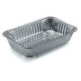Vaschetta alluminio - Confezione da 40 vaschette rettangolari argentate con bordo G monouso per alimenti - Formato R32G - Ideali