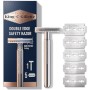 King C. Gillette - Rasoio di sicurezza da uomo, precisione nella definizione dei contorni, rasoio + 5 lame di ricarica