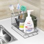 Oriware Lavandino Caddy Organizer Porta Utensili da Cucina della Lavello Acciaio Inox - 25 x 15 x 15 cm