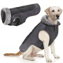 Idepet Giacca per cani Cappotto caldo, Tuta da sci per animali resistente all'acqua, Abbigliamento per cani riflettente antivent