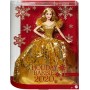 Barbie- Signature Magia delle Feste 2020, Bambola da 30.5 cm Bionda con Abito Dorato, Piedistallo e Certificato di Autenticità 