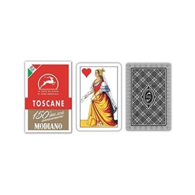 Modiano regionali Carte da Gioco Toscane Anniversario dei 150 Anni, Colore Astuccio Rosso, 300119