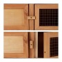 Relaxdays, Naturale Conigliera per Esterni, con Recinto, in Legno, per Conigli per Animali Piccoli, Criceti, 71x154x51,5