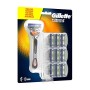 Gillette Fusion5 Proglide Lamette di Ricambio per Rasoio, Confezione da 10 Lamette e 1 Manico Gratis