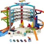 Hot Wheels- Mega Garage Enorme Playset per Macchinine con Grande varietà di Funzioni, Include Cinque Veicoli e Un Elicottero, G