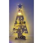 Mami Albero di Natale in Legno con Mensole e Stella in Alto 130x60cm
