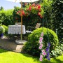 Relaxdays, Verde Scuro Graticolato Piramidale da Terra per Piante Rampicanti, Rose, Resistente, Altezza 192cm, in Ferro