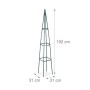 Relaxdays, Verde Scuro Graticolato Piramidale da Terra per Piante Rampicanti, Rose, Resistente, Altezza 192cm, in Ferro