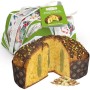 Panettone artigianale al Pistacchio di Fraccaro Spumadoro, Impasto con Lievito Madre farcito con una ricchissima crema al pistac