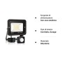 bapro 30W Faretto LED da Esterno con Sensore di Movimento,bianco caldo 3000K Faretto led da esterno Led floodlight, IP65 Imperme