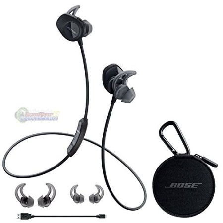 Bose SoundSport, auricolari sportivi wireless, (cuffie Bluetooth resistenti al sudore per jogging), nero