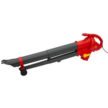 Wolf-Garten 41BB0BE7650 LBV Soffiatore/Aspiratore Elettrico, 2600 W, Rosso/gialo, 48.5x33x59 cm