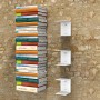 home3000 - 3 Mensole libreria grande, invisibili, colore: Bianco, con 6 scomparti, altezza:fino a 150 cm, per mettere i libri in