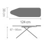 Brabantia asse da stiro con cuscinetto in silicone, extra large, plastica, Ice Water, B, acciaio inossidabile