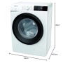 Hisense WFGE7012/S Lavatrice freestanding a carica frontale Slim, Capacità 7 Kg, Classe energetica A+++, 1200 giri. Dimensioni 
