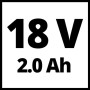 Einhell 3433533 Soffiatore di Foglie Senza Fili, Batteria agli Ioni di Litio da 18 V, Potenza Soffio 210 Km/H, Incluso 2.0 Ah e 