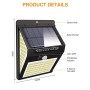 Luci solari per esterni, 140 LED, Litogo, versione 2020, per esterni con sensore di movimento, 1200 mAh, impermeabili, 800 lm, 3