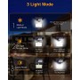 Luci solari per esterni, 140 LED, Litogo, versione 2020, per esterni con sensore di movimento, 1200 mAh, impermeabili, 800 lm, 3