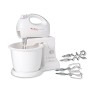 Moulinex HM412 Prep Line - Frusta con Ciotola, Amovibile, Potenza 450 W, Capacità 2.5 l, 5 Velocità, Funzione turbo, Bianco