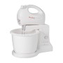 Moulinex HM412 Prep Line - Frusta con Ciotola, Amovibile, Potenza 450 W, Capacità 2.5 l, 5 Velocità, Funzione turbo, Bianco