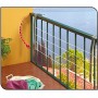Gimi Ring Stendibiancheria da Balcone, Stendino da Esterno, Sistema a Ribalta, Spazio di Stenditura 20 m, Acciaio Zincato, Spess