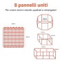 AmazonBasics - Recinzione in metallo per cani, pieghevole, per l’esercizio, 152,4 x 152,4 x 60,9 cm