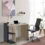 Home Heavenly® - Scrivania, tavolo da ufficio, modello Tokio, stile minimalista, industriale, mobile multifunzione 2 in 1, con 