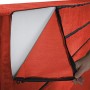 Baldiflex Divano Letto 3 Posti Modello TreTris Rivestimento Sfoderabile e Lavabile, Colore Rosso Cardinale