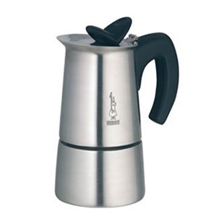 Bialetti Musa Nuova - Caffettiera in Acciaio Inossidabile, Argento, da 6 Tazze