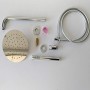 Kit Doccia Tondo 1 Completo Soffione Braccio Presa Acqua Doccetta Laccio Pvc Bagno